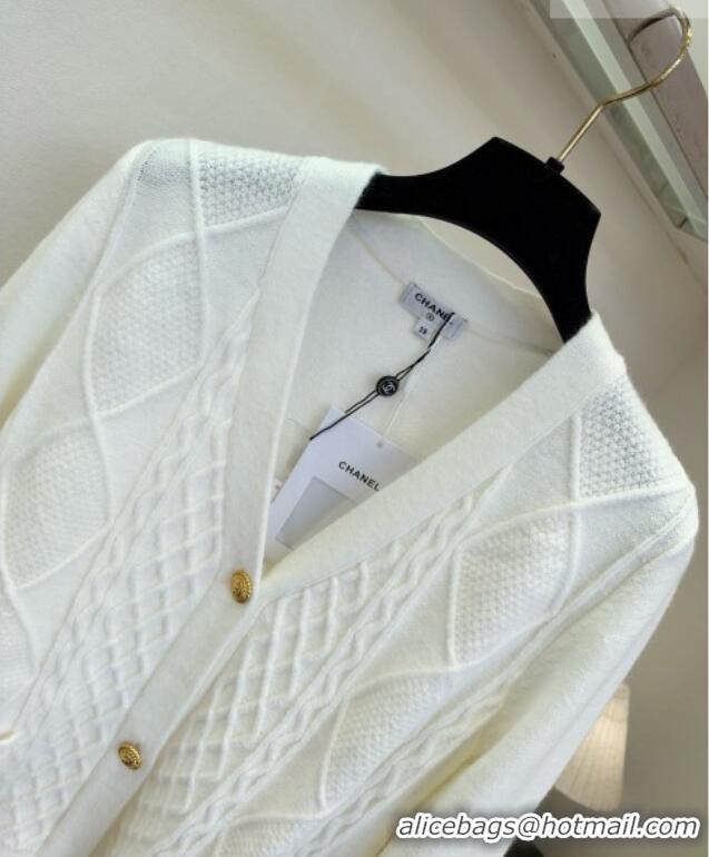 Luxury Discount Chanel Wool Cardigan and Vest CH100607 White 2026