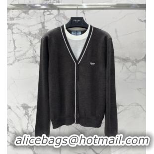 Top Grade Prada Knit Sweater P100103 Dark Grey 2026