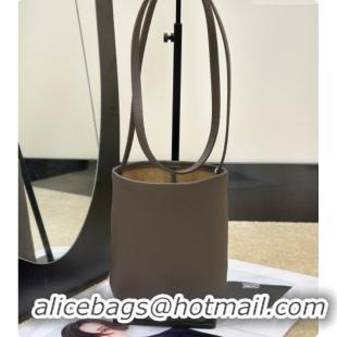 Lower Price The Row N/S Park Crossbody Bag in Bonaudo Grained Leather 8859 Dark Brown 2026