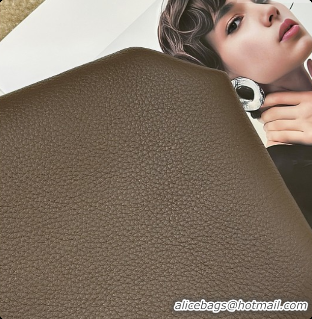 Lower Price The Row N/S Park Crossbody Bag in Bonaudo Grained Leather 8859 Dark Brown 2026