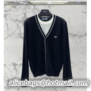 ​Well Crafted Prada Knit Sweater P100104 Black 2026
