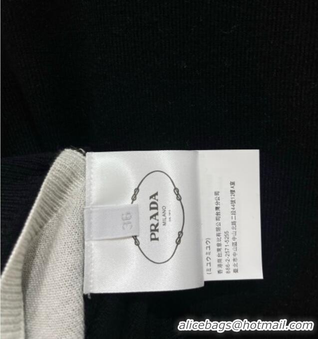 ​Well Crafted Prada Knit Sweater P100104 Black 2026