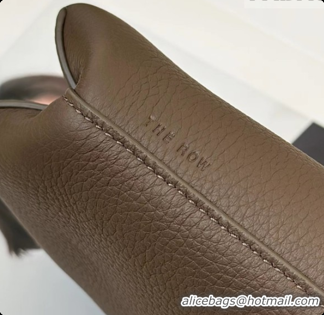 Big Discount The Row N/S Park Crossbody Bag in Bonaudo Grained Leather 8859 Smoked Taupe 2026
