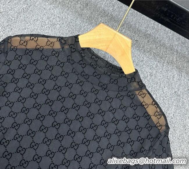 New Design Gucci GG Mesh Top G100117 Black 2026