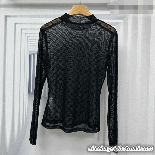 New Design Gucci GG Mesh Top G100117 Black 2026