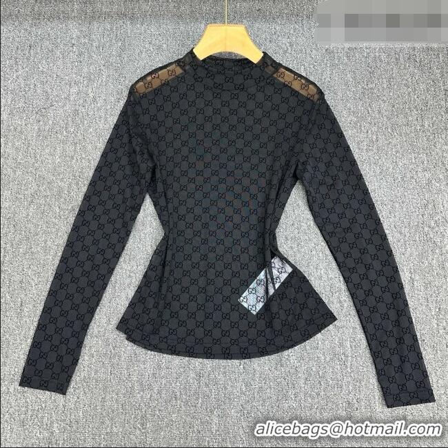 New Design Gucci GG Mesh Top G100117 Black 2026