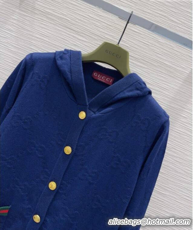 Best Price Gucci Wool GG Cardigan D100613 Blue 2026