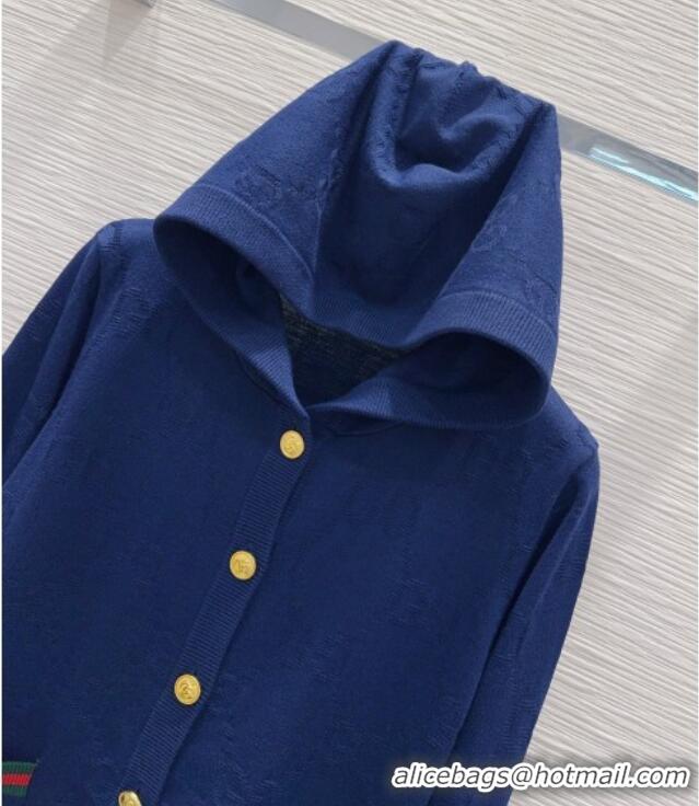 Best Price Gucci Wool GG Cardigan D100613 Blue 2026