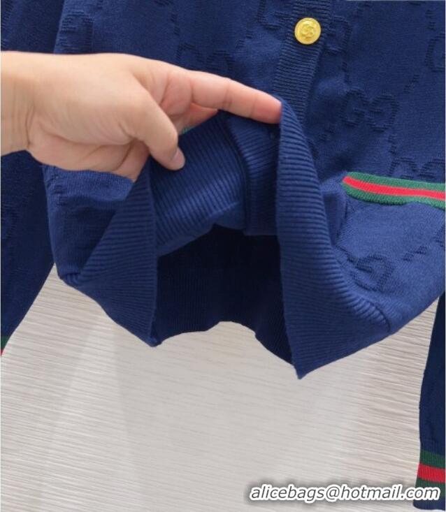 Best Price Gucci Wool GG Cardigan D100613 Blue 2026