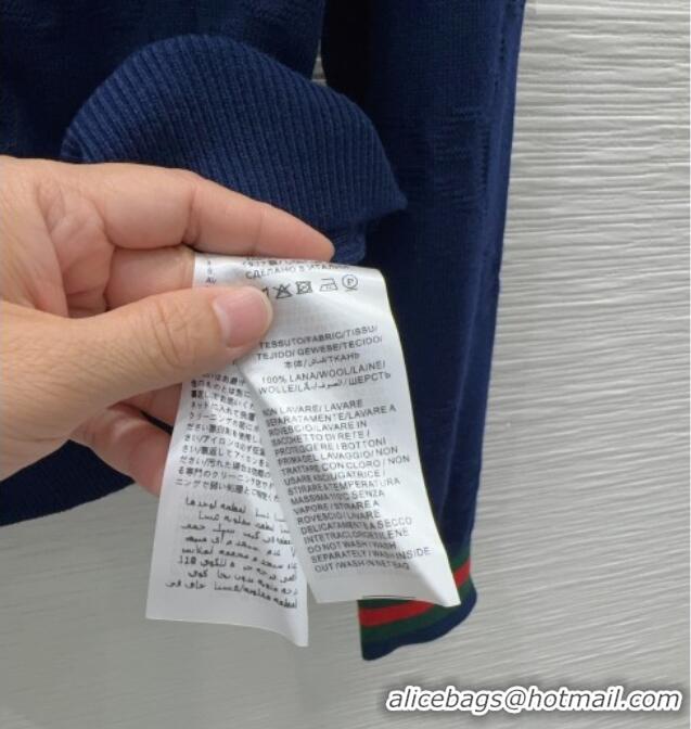 Best Price Gucci Wool GG Cardigan D100613 Blue 2026