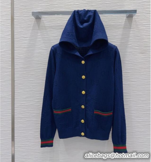 Best Price Gucci Wool GG Cardigan D100613 Blue 2026