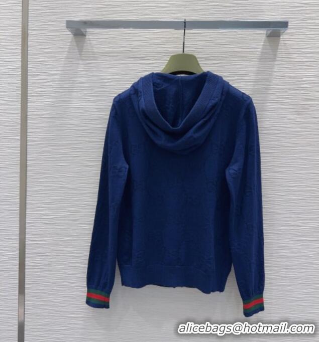 Best Price Gucci Wool GG Cardigan D100613 Blue 2026