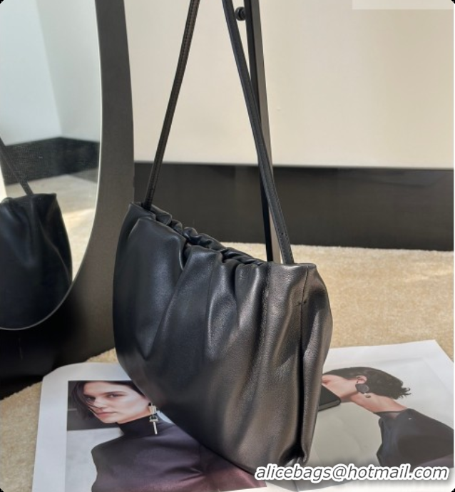 Promotional The Row Large Bourse Shoulder Bag in Nappa Leather 8833 Black 2026