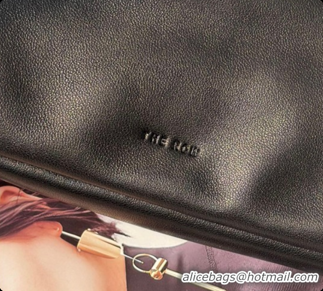Promotional The Row Large Bourse Shoulder Bag in Nappa Leather 8833 Black 2026