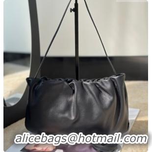 Promotional The Row Large Bourse Shoulder Bag in Nappa Leather 8833 Black 2026
