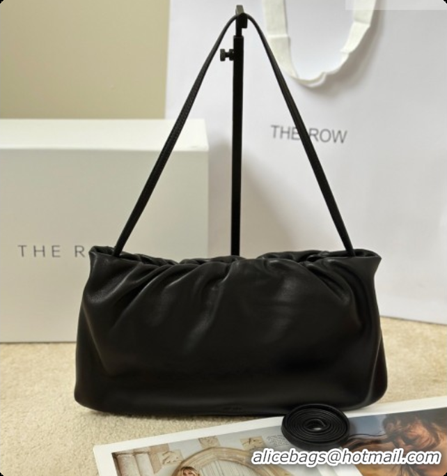 Promotional The Row Large Bourse Shoulder Bag in Nappa Leather 8833 Black 2026