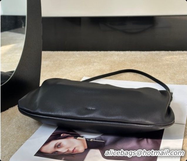 Promotional The Row Large Bourse Shoulder Bag in Nappa Leather 8833 Black 2026