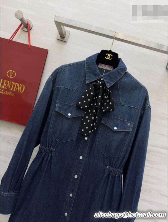 Most Popular Valentino Denim Dress V100122 Blue 2026