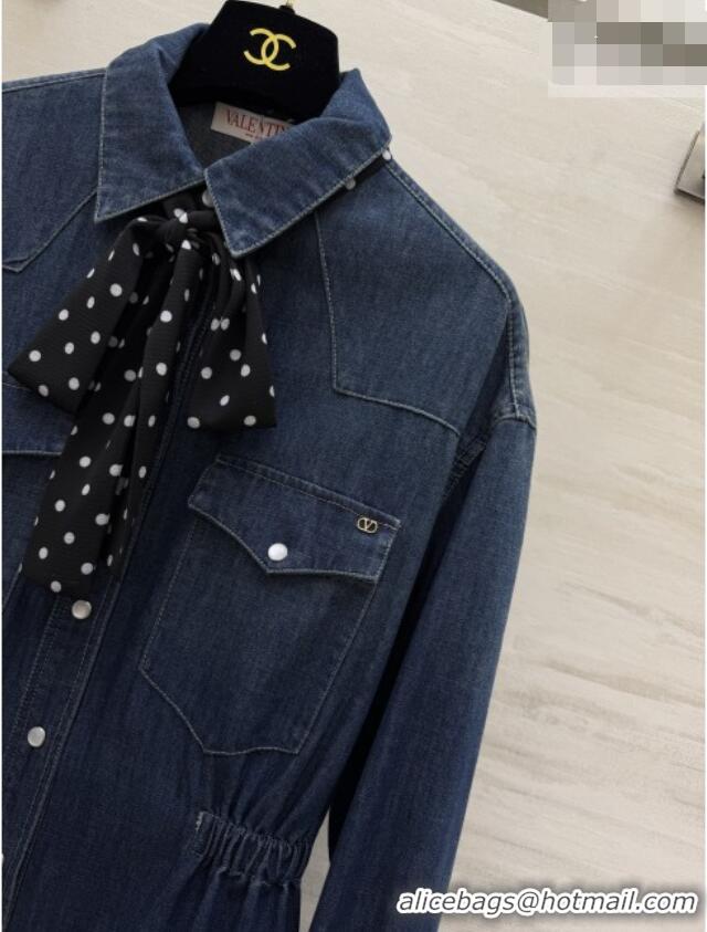 Most Popular Valentino Denim Dress V100122 Blue 2026