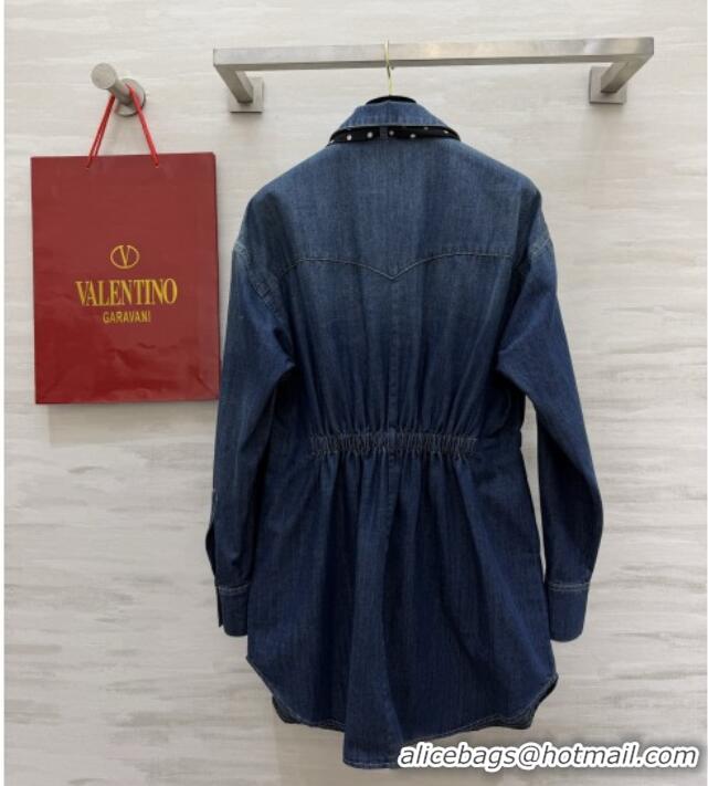 Most Popular Valentino Denim Dress V100122 Blue 2026