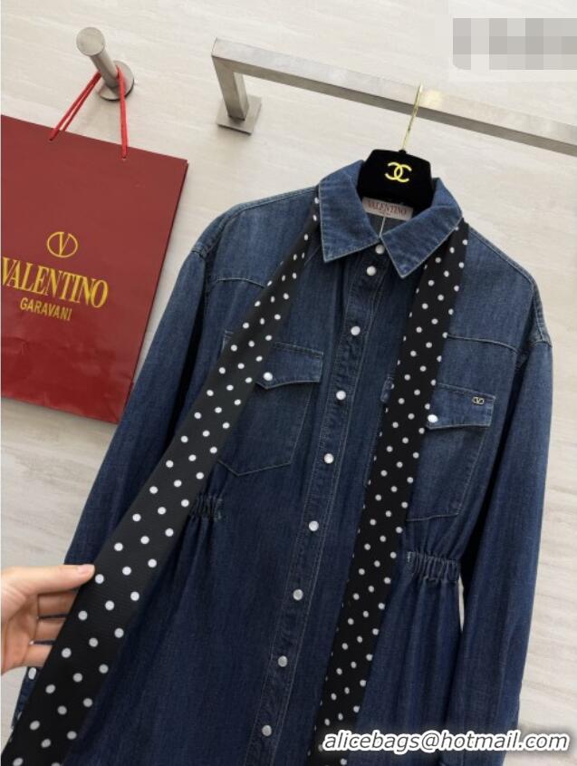 Most Popular Valentino Denim Dress V100122 Blue 2026