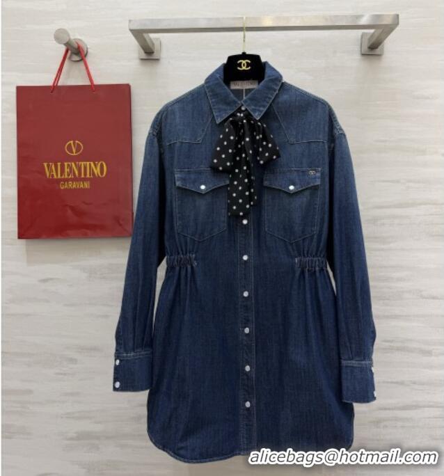 Most Popular Valentino Denim Dress V100122 Blue 2026