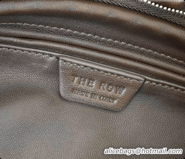 Best Price The Row Large Bourse Shoulder Bag in Nappa Leather 8833 Dark Brown 2026