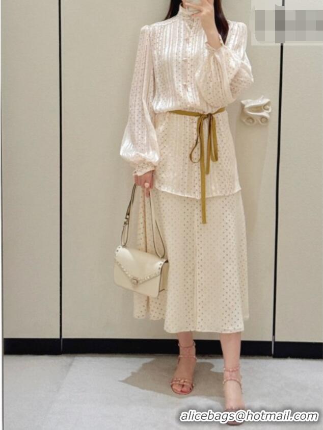 Good Quality Valentino Silk Skirt V100127 Beige 2026