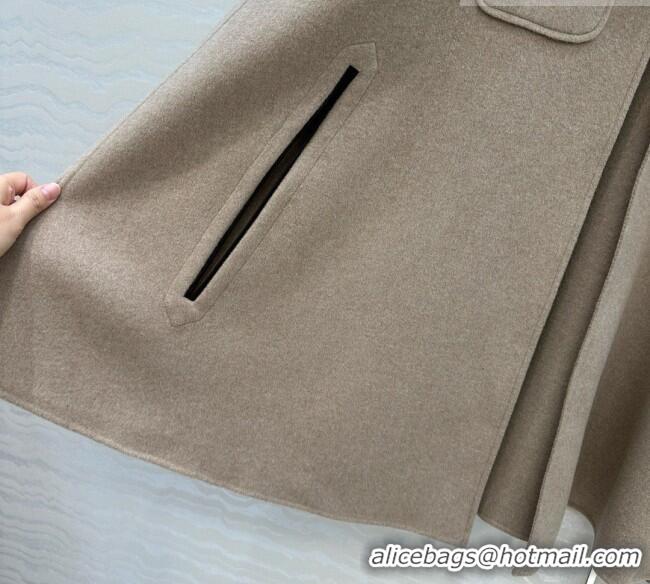 Discount Loro Piana Cashmere Cape Coat LP100139 Light Khaki 2026