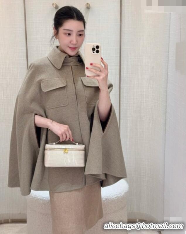 Discount Loro Piana Cashmere Cape Coat LP100139 Light Khaki 2026