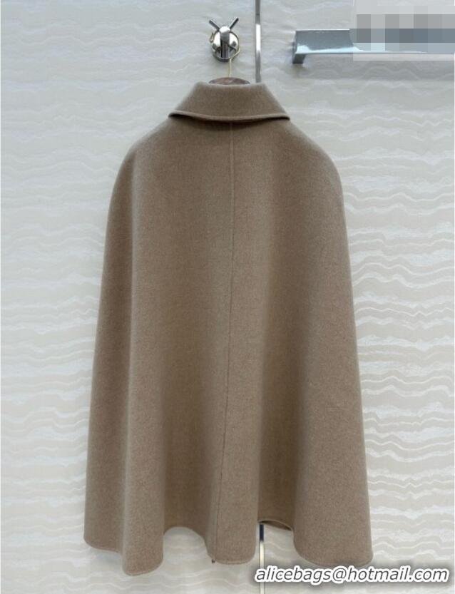Discount Loro Piana Cashmere Cape Coat LP100139 Light Khaki 2026