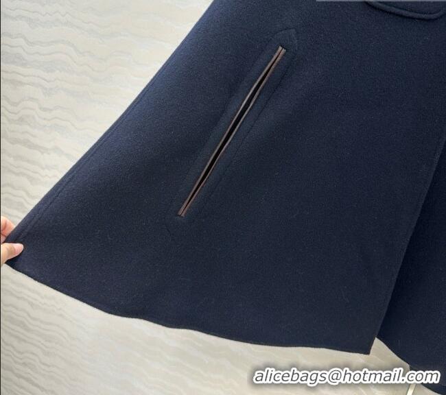 Grade Quality Loro Piana Cashmere Cape Coat LP100140 Blue 2026