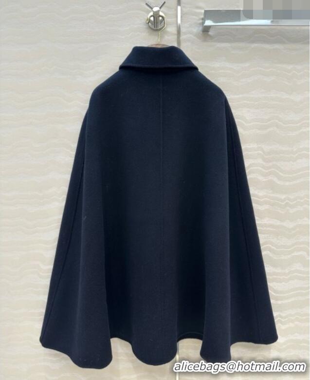Grade Quality Loro Piana Cashmere Cape Coat LP100140 Blue 2026
