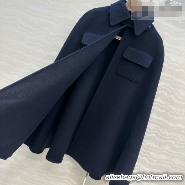 Grade Quality Loro Piana Cashmere Cape Coat LP100140 Blue 2026