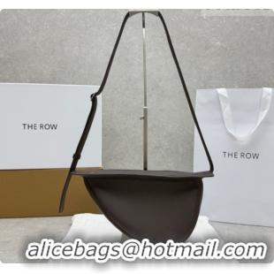 New Design The Row Banana Crossbody Bag in Grained Leather 1871 Chocolate 2026