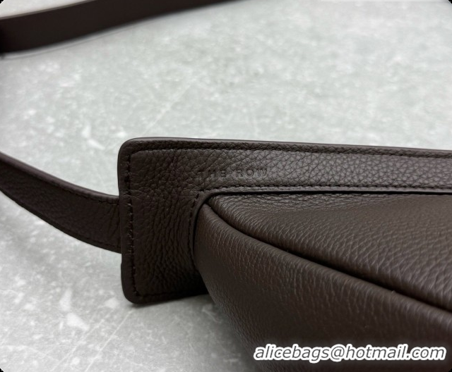 New Design The Row Banana Crossbody Bag in Grained Leather 1871 Chocolate 2026