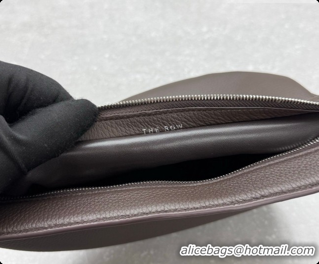 New Design The Row Banana Crossbody Bag in Grained Leather 1871 Chocolate 2026