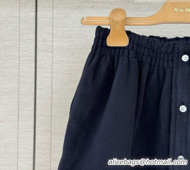 Shop Cheap Miu Miu Fleece Skirt M100144 Blue 2026