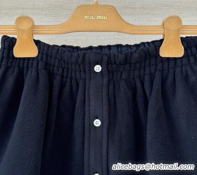 Shop Cheap Miu Miu Fleece Skirt M100144 Blue 2026