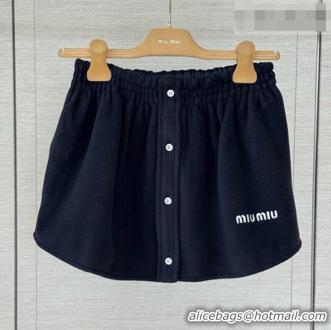 Shop Cheap Miu Miu Fleece Skirt M100144 Blue 2026