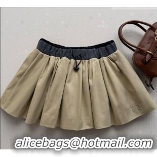 ​Top Design Miu Miu Skirt M100608 Khaki 2026
