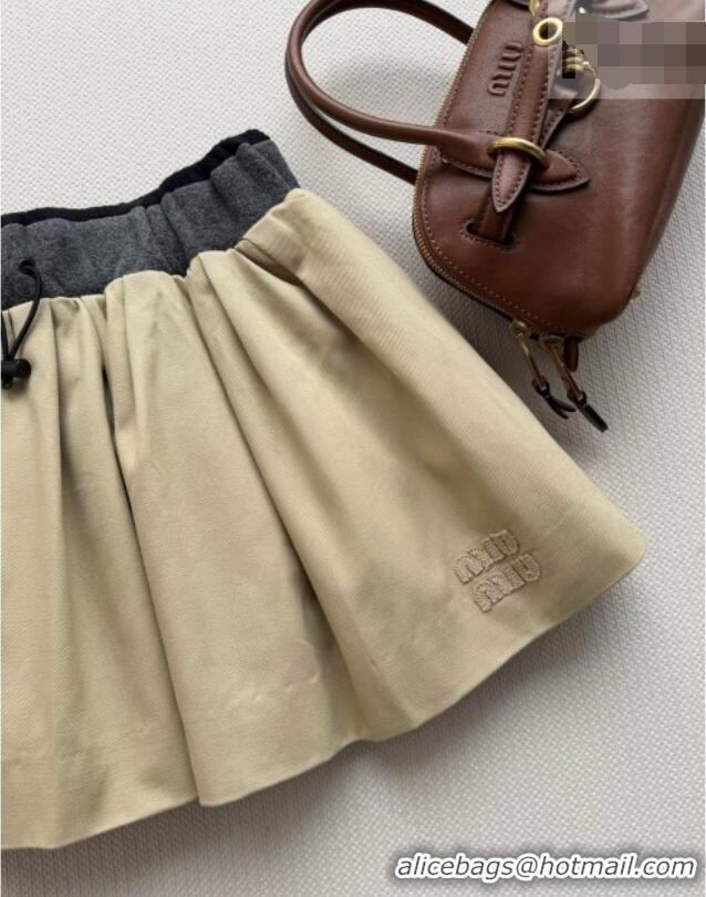 ​Top Design Miu Miu Skirt M100608 Khaki 2026