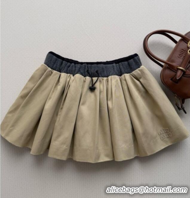 ​Top Design Miu Miu Skirt M100608 Khaki 2026