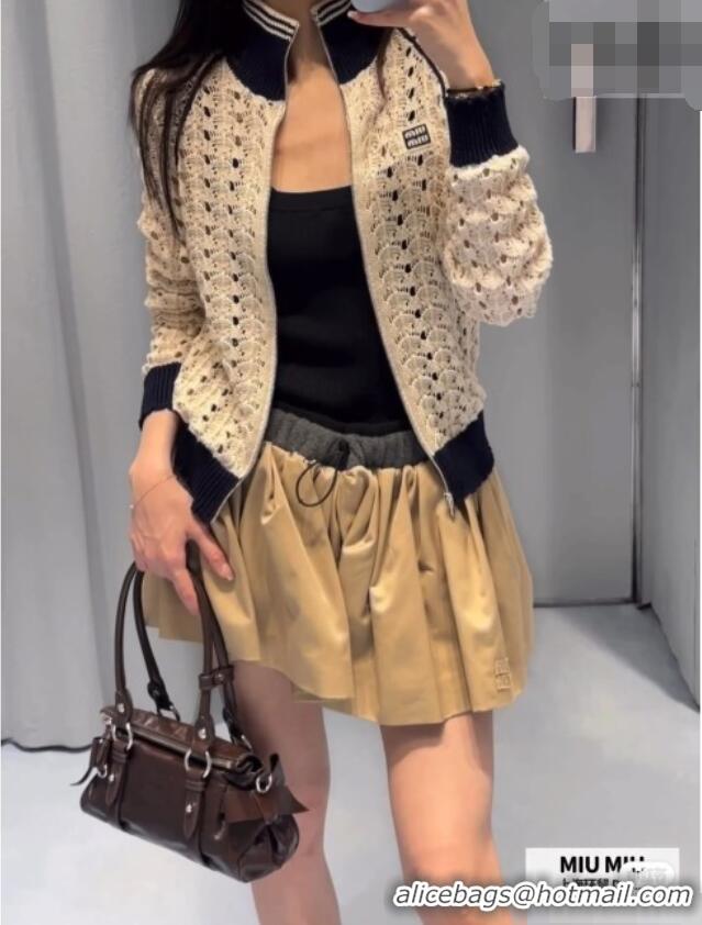 ​Top Design Miu Miu Skirt M100608 Khaki 2026