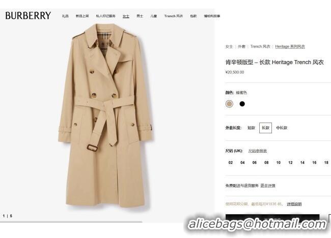 Reasonable Price Burberry Trench Coat B100601 Khaki 2026