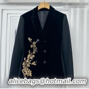 Fashion Discount Dior Velvet Jacket CH100115 Black 2026