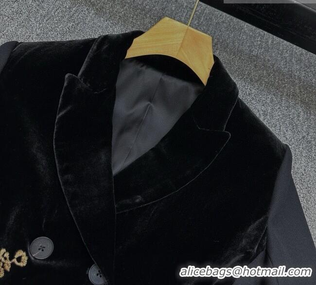 Fashion Discount Dior Velvet Jacket CH100115 Black 2026