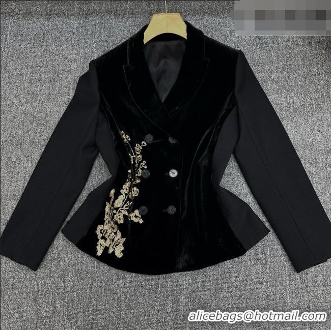 Fashion Discount Dior Velvet Jacket CH100115 Black 2026