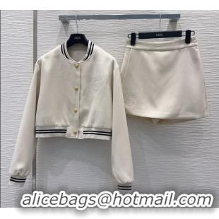Shop Fashion Dior Jacket and Divided Skirts D100610 White 2026