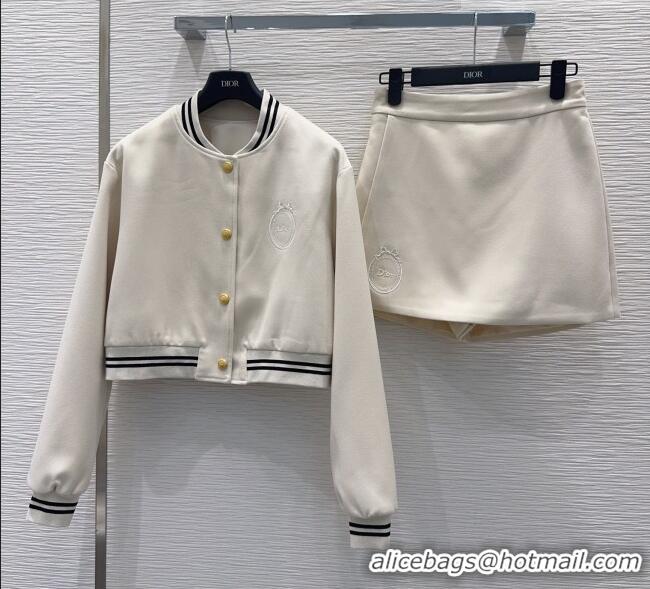 Shop Fashion Dior Jacket and Divided Skirts D100610 White 2026